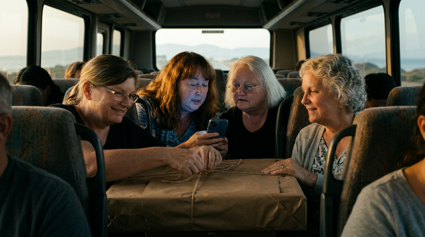 A story scene inspired by My Friends featuring Happy Bookers members.