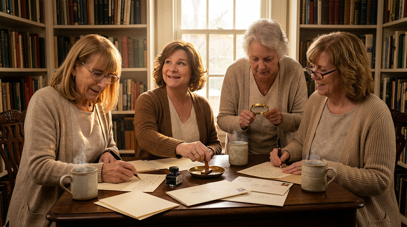 A story scene inspired by The Correspondent featuring Happy Bookers members.