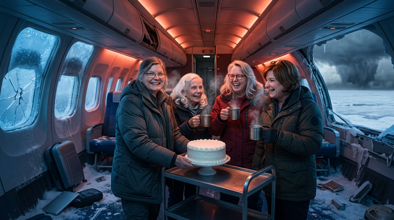 A story scene inspired by Cold Zero featuring Happy Bookers members.