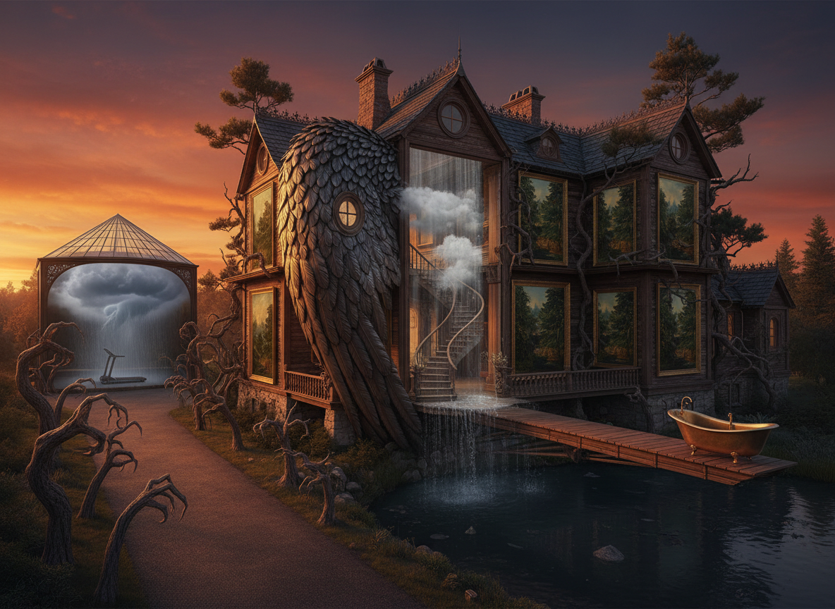 5,400 SQ FT OF LITERAL 'NATURE-INSPIRED' NIGHTMARES ON 2.5 PRIVATE ACRES
